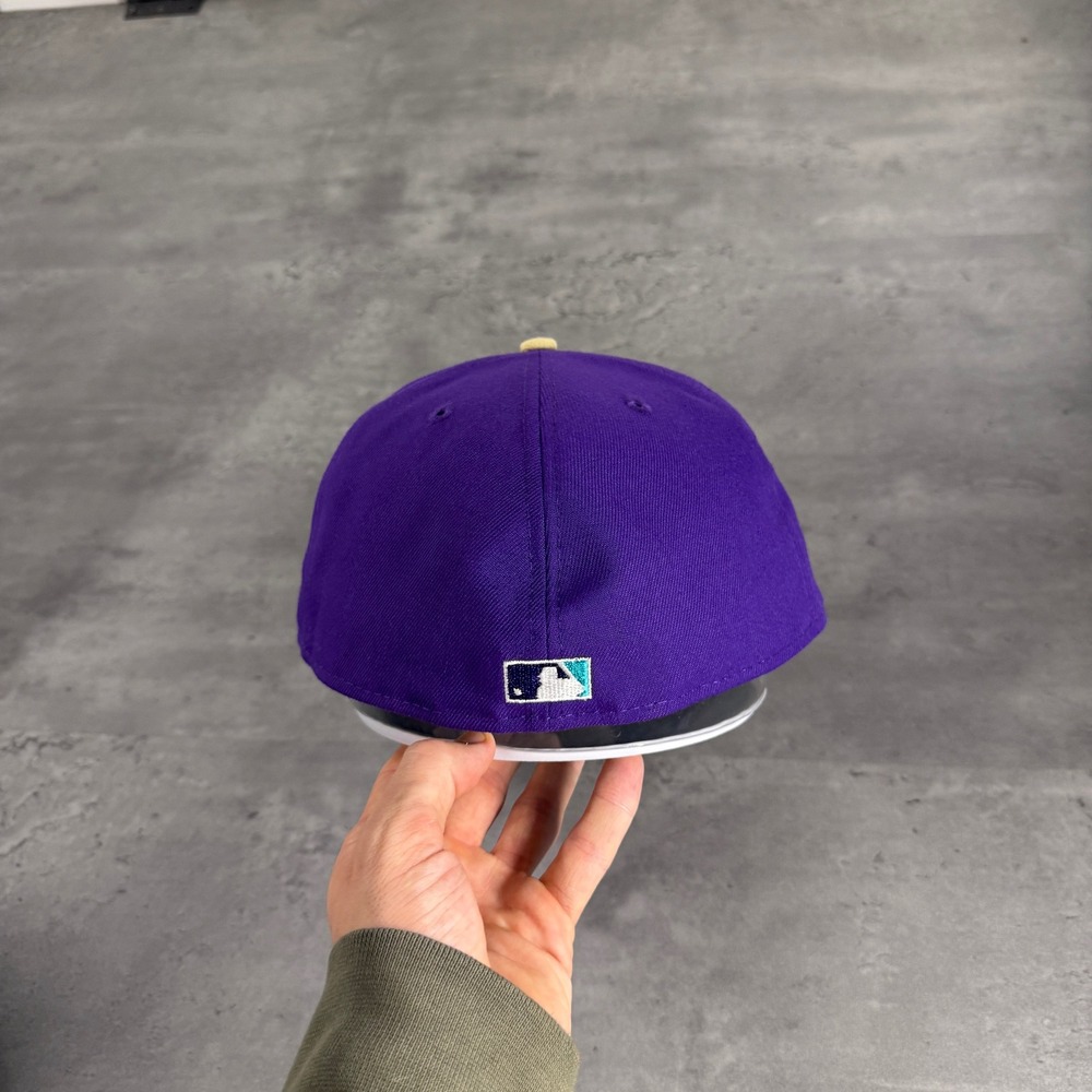 Hat Club Arizona Diamondbacks New Era Cap 7 3/4 Purple Teal Khaki Tan Fitted - Picture 5 of 6